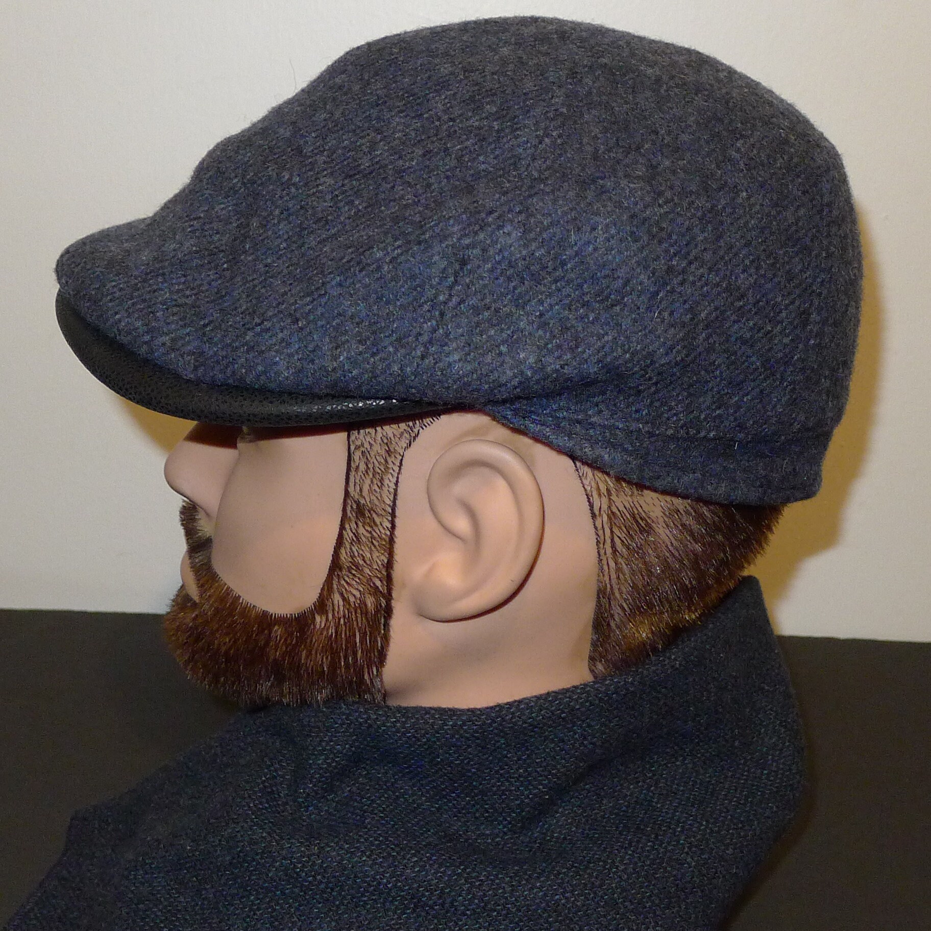 Warm Blue MAGILL Pure Wool Newsboy Cap 