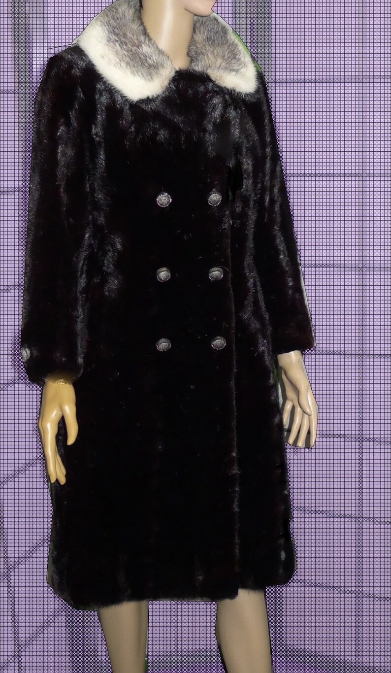 black mink fur coat