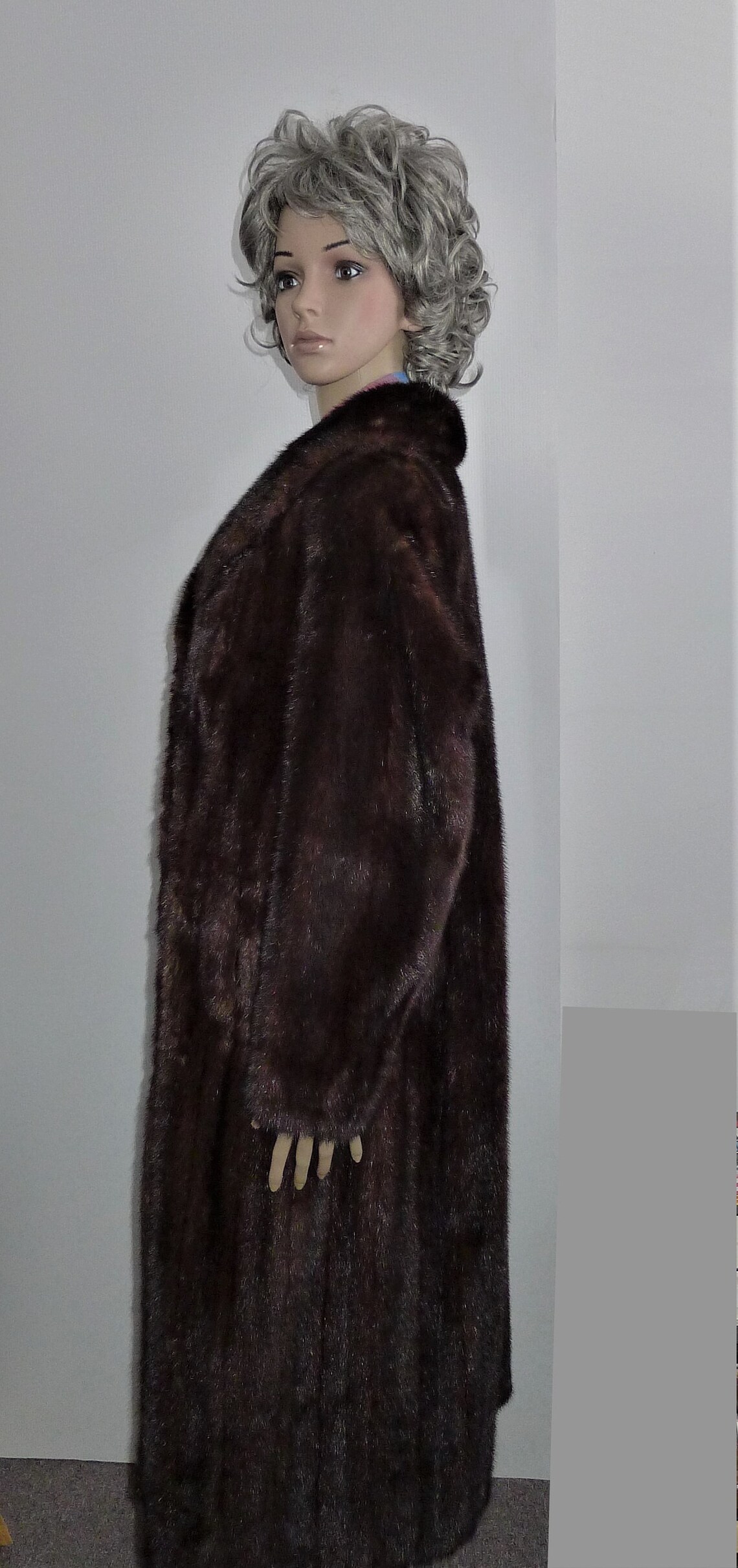 Chic Vintage Dark Brown Tall EMBA Mink Fur Coat Sz M/L Etsy