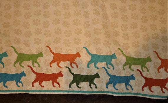 Nice vintage cotton apron with CATS - Joli tablie… - image 3