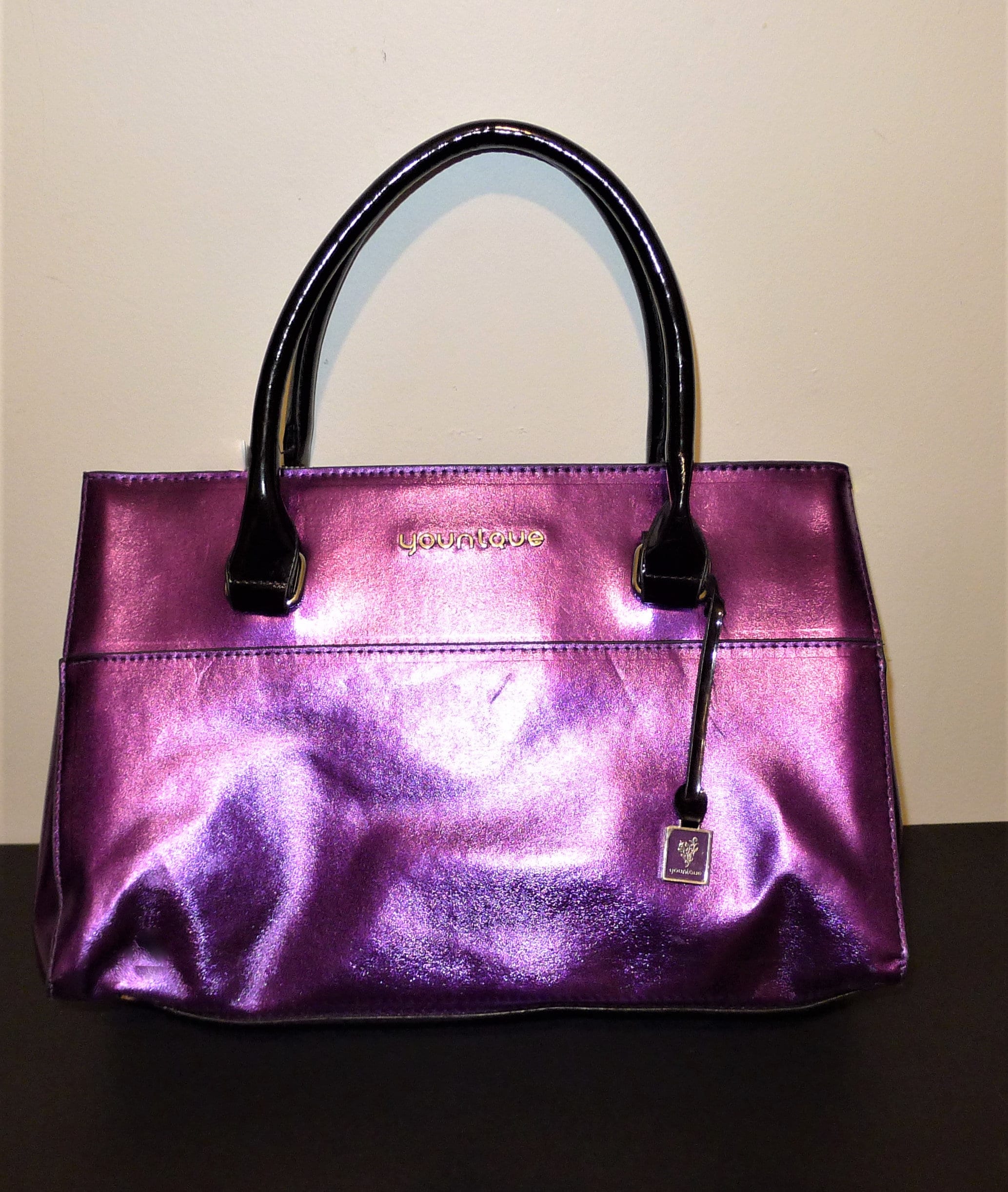 YOUNIQUE Vtge Metallic Purple Purse or Cosmetic Make up Hand Bag in Very Good Condition.younique Vtge Metallic Purple Purse. Etsy