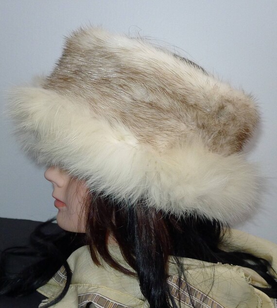 Beautiful vintage crossmink fur headband with fox… - image 3