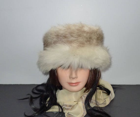 Beautiful vintage crossmink fur headband with fox… - image 2