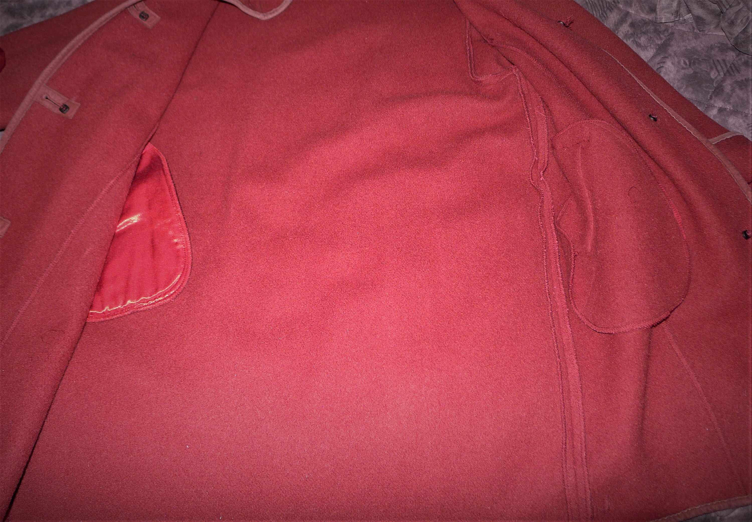 Warm Vintage Red EPSILON CANADA Lined Boiled Wool Coat With Etsy Canada