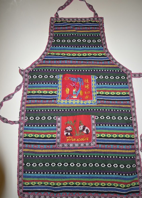 Nice little colourful, woven  apron with ethnic m… - image 2