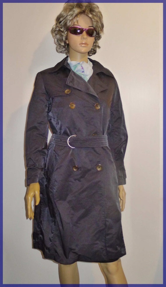 CINZIA ROCCA vintage navy blue trench coat - Sz 8