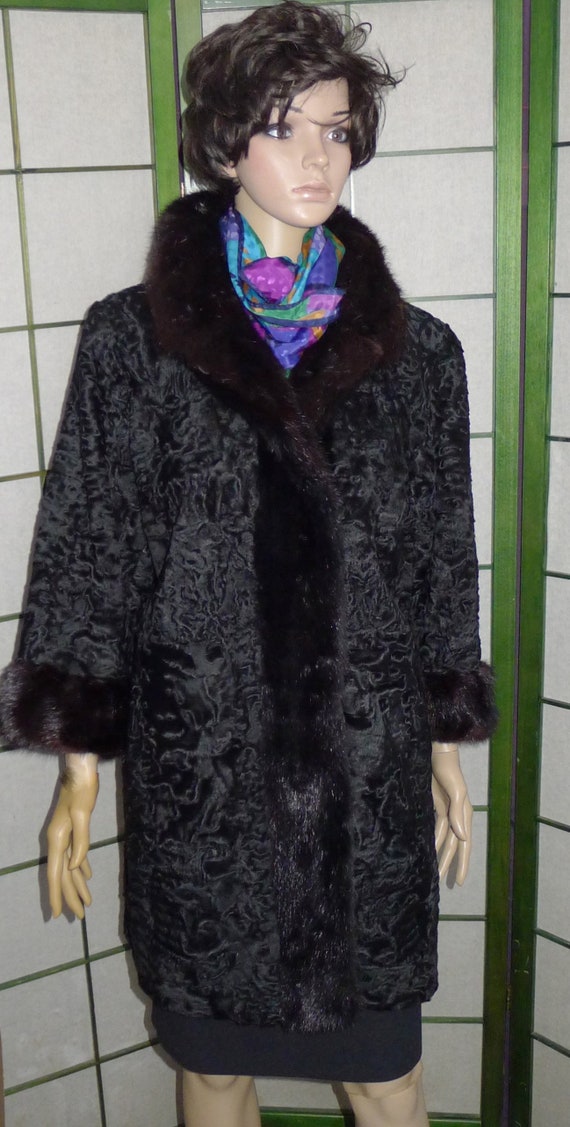 astrakhan collar overcoat