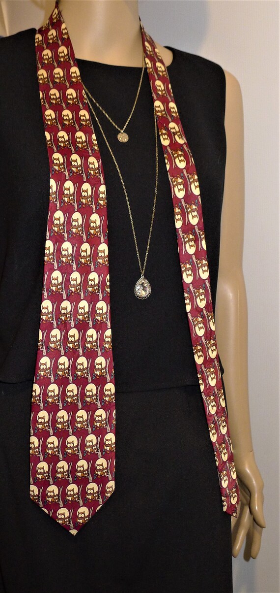 Lovely polyester tie with owl pattern by SETTE & … - image 2