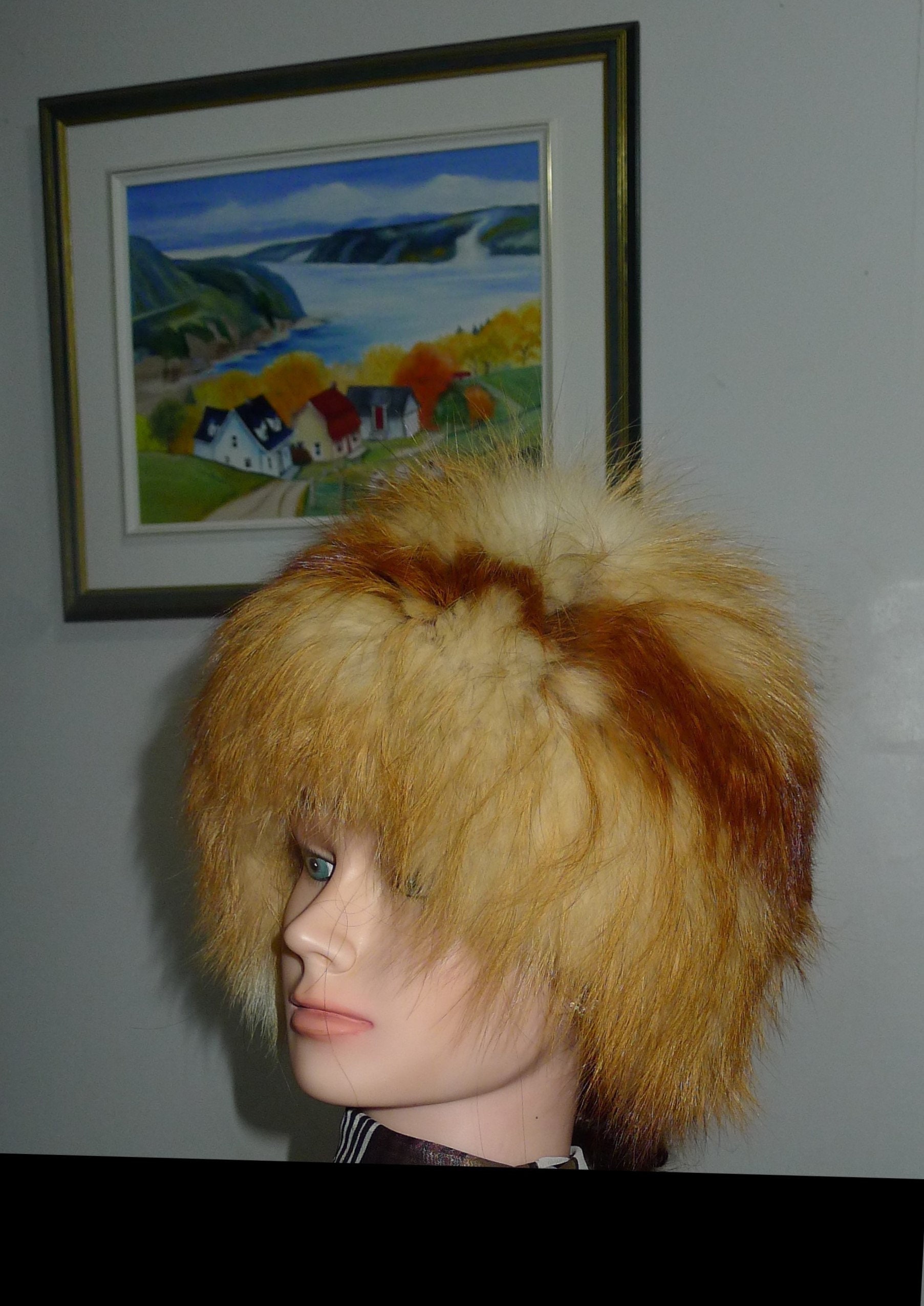 Superb Vintage Red Fox Fur Hat in Excellent Condition - Sz