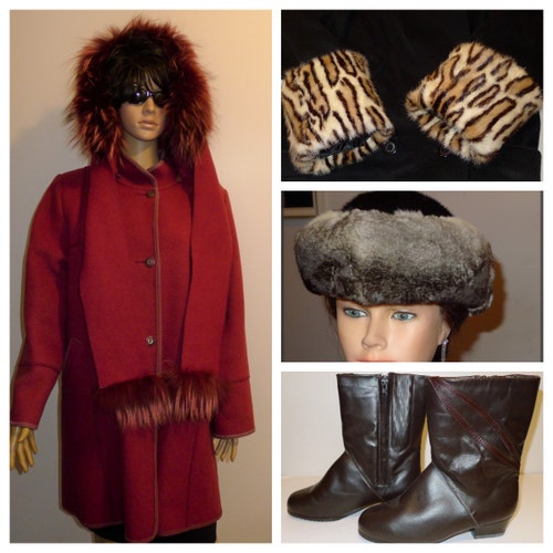 超お買い得❗️【EMBA】❣️デミパフMINKブラウンお造りやデザインが素敵なコート Chic Vintage Dark Brown Tall EMBA Mink Fur Coat - Sz M/L