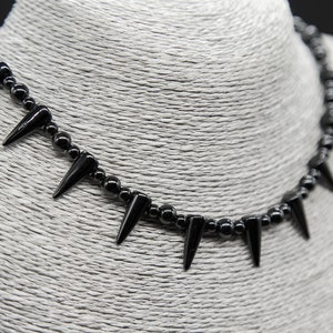 Onyx Spike Necklace / Choker