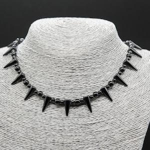 Onyx Spike Necklace / Choker image 2