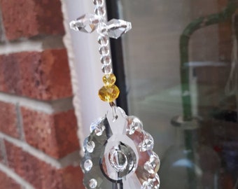 Suncatcher yellow glass crystal