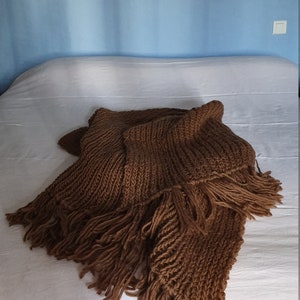 Plaid - blanket in 100% handmade wool