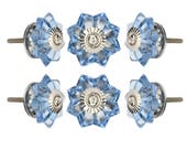 Cola Water Glass Knob Set of 6 Decorative Chrome Finish Handle Pull For Cabinet Drawer Bedroom Furniture Office Kitchen Door By Perilla Home