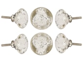 Clear Bubble Glass Knob Set Of 6 Decorative Handle For Kitchen Cabinet Cupboard Door Wardrobe Office Drawer Handle Pull By Perilla Home