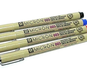 SAKURA PIGMA MICRON PEN BLACK 005 BLACK 12EA .20mm PENS