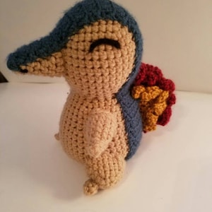 Handmade Cyndaquil Inspired Crochet Plush