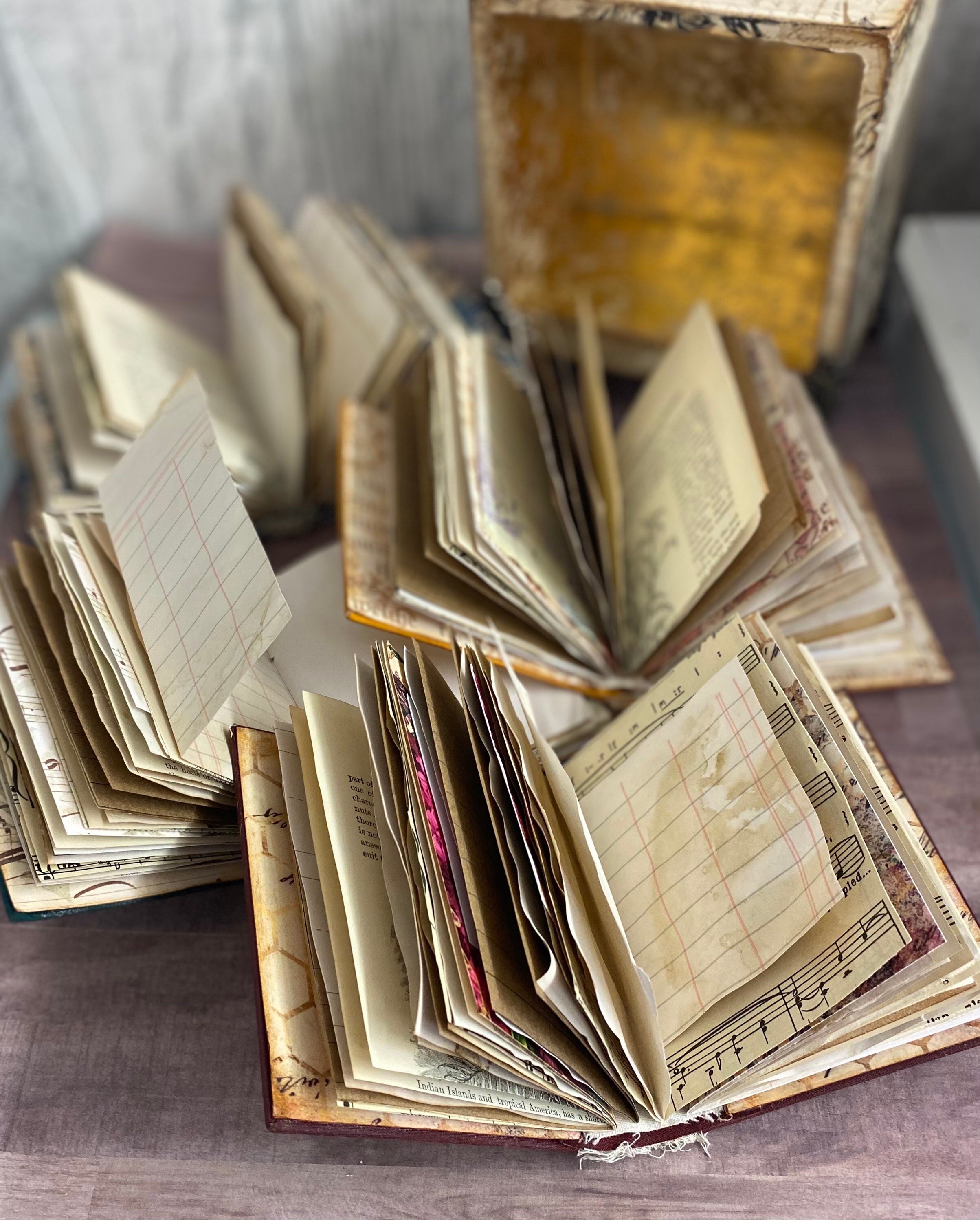 Mini handmade junk journal keepsake box junk journal set. Uk Etsy