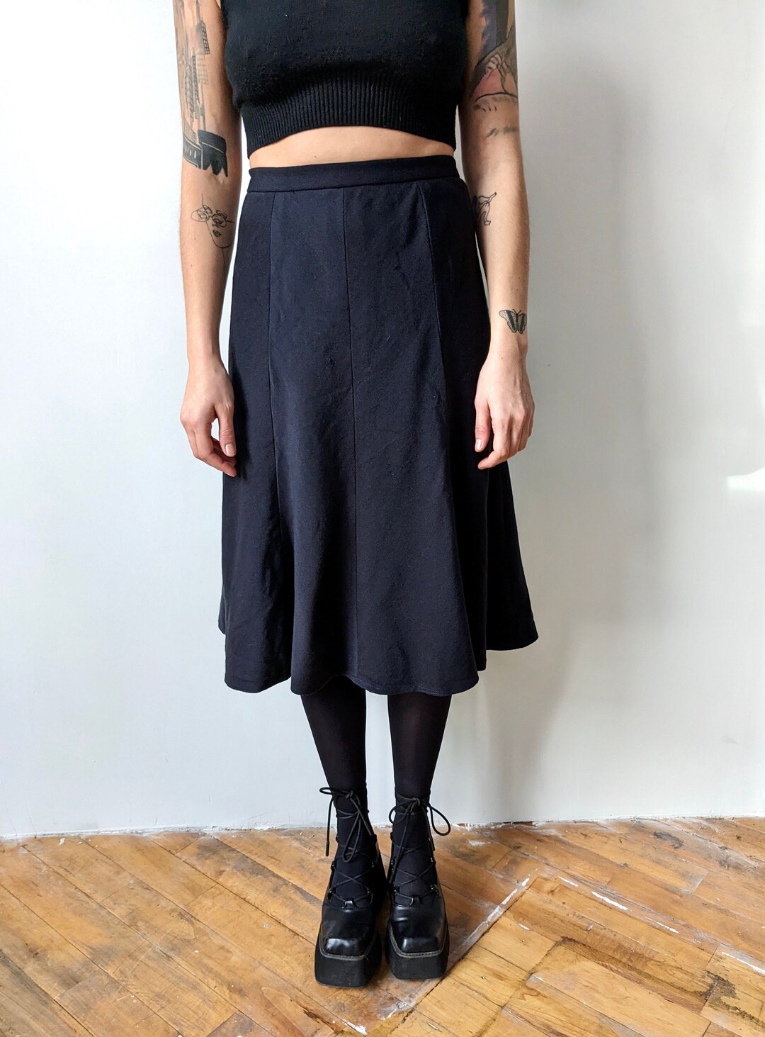 Original Navy Blue A-Line Skirt
