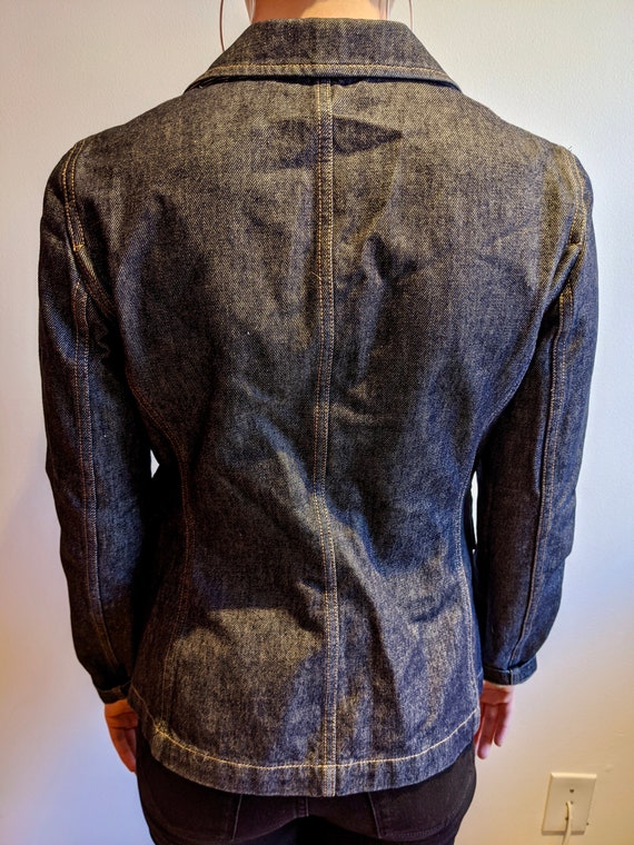 Denim Blazer Jacket - image 4