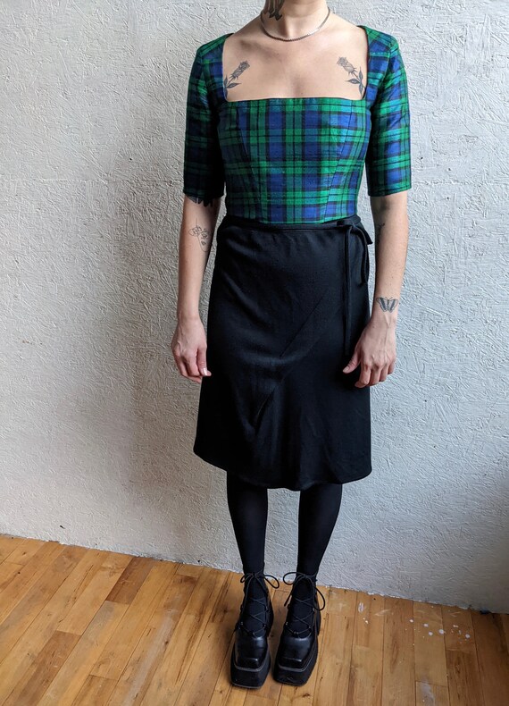 Maison Margiela Black Wool Wrap Skirt - image 2