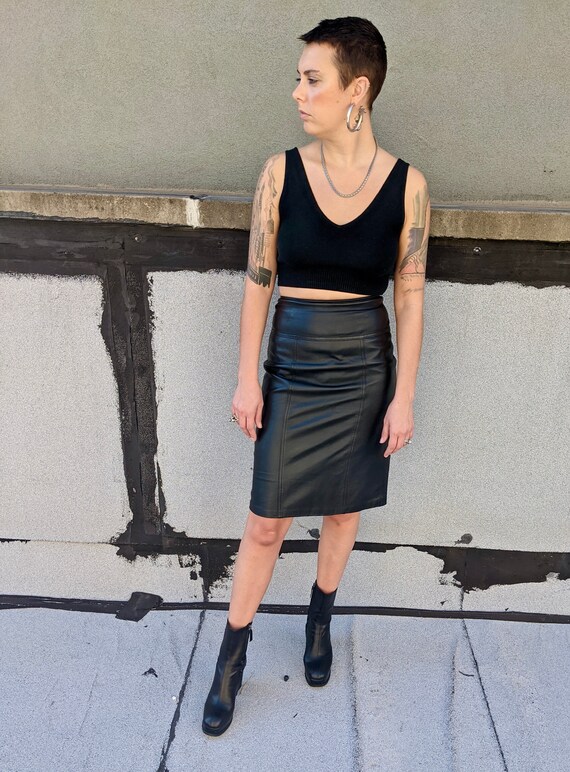 Leather Pencil Skirt