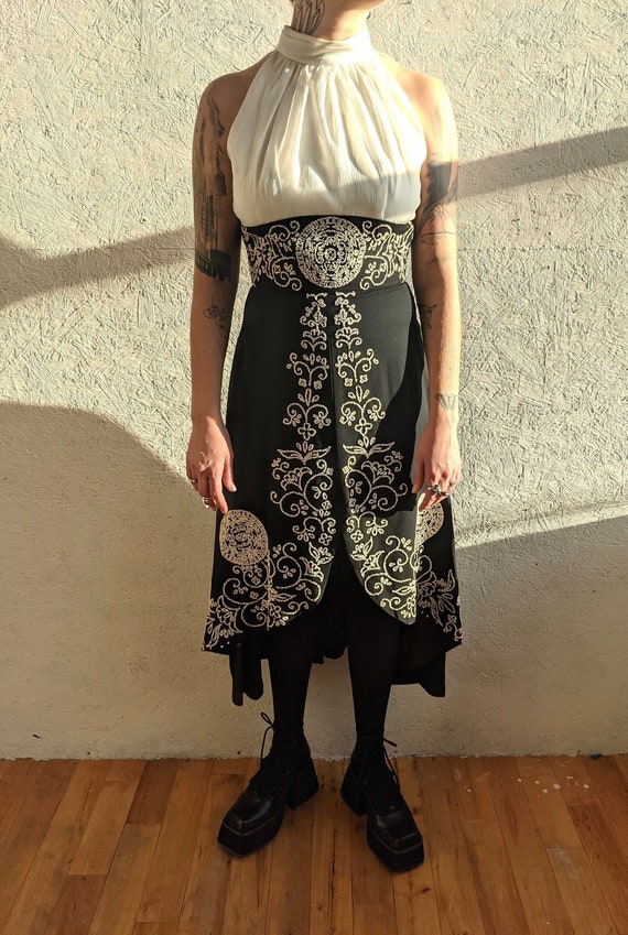 Vintage Black & White Beaded Dress