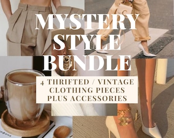 Neutral Tones Mystery Style Bundle | Quiet Luxury Vintage Thrifted Outfit Box | Old Money Aesthetic | Minimalist Wardrobe Capsule Gift