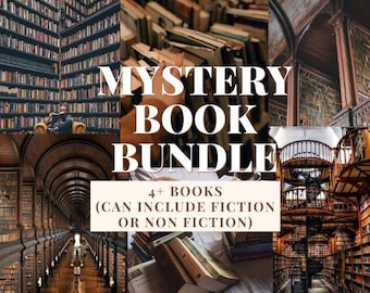 Blind Date With a Book Mystery Bundle | 4+ Books Mystery Box | Book Lover Gift | Cozy Reader Box | Bookish Gift Box Wrapped