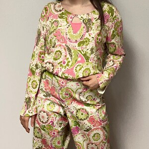 Vintage Paisley Set Sage Green Pink Sigrid Olsen Vintage Set Summer Fashion