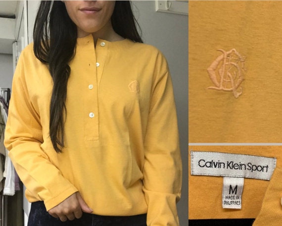 Vintage Calvin Klein Button Down Long Sleeve Top Calvin Klein Sport Size  Medium - Etsy | Sweatshirts