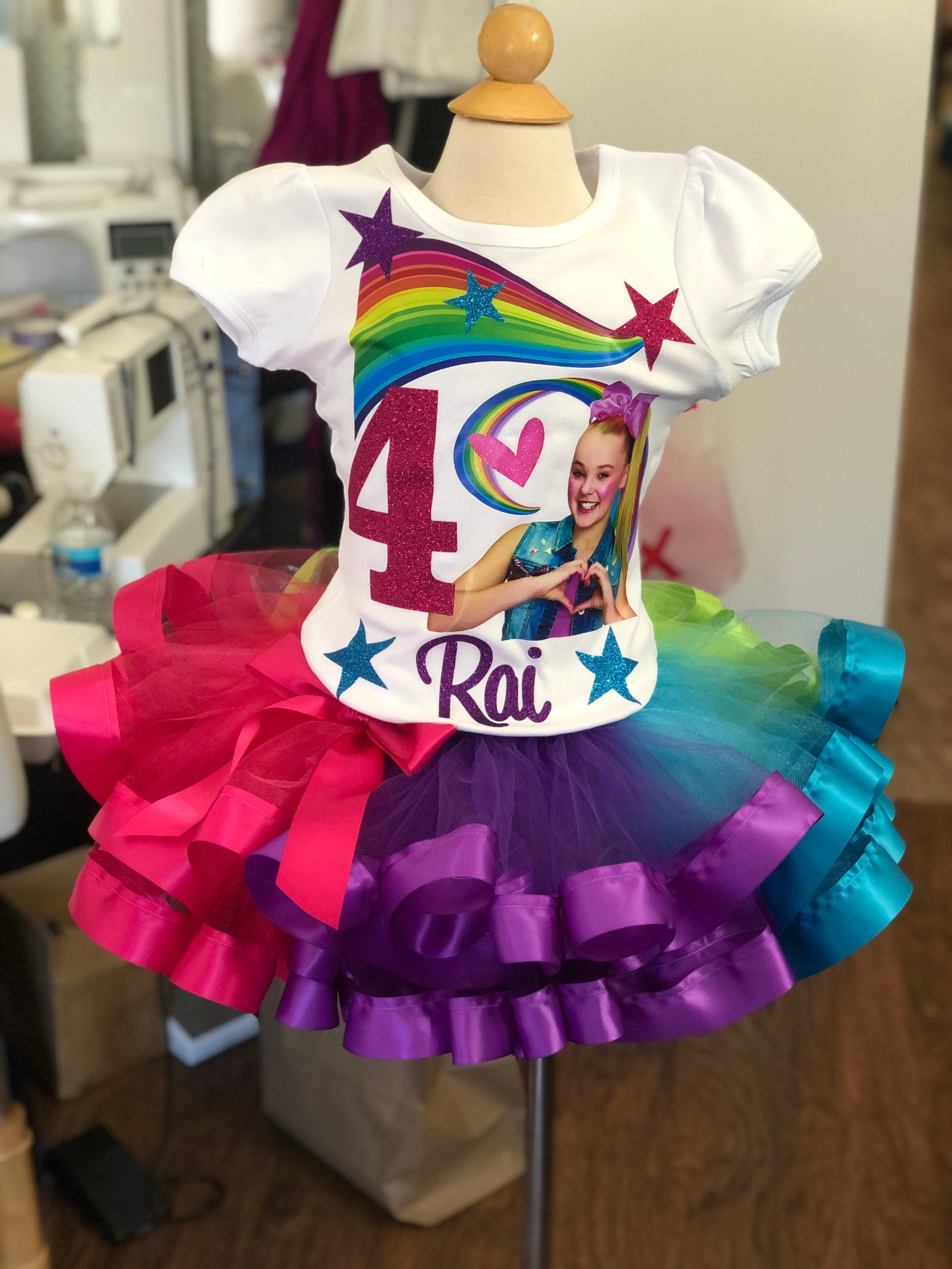 Jojo Siwa rainbow tutu Jojo Siwa dress Jojo siwa Heart Etsy