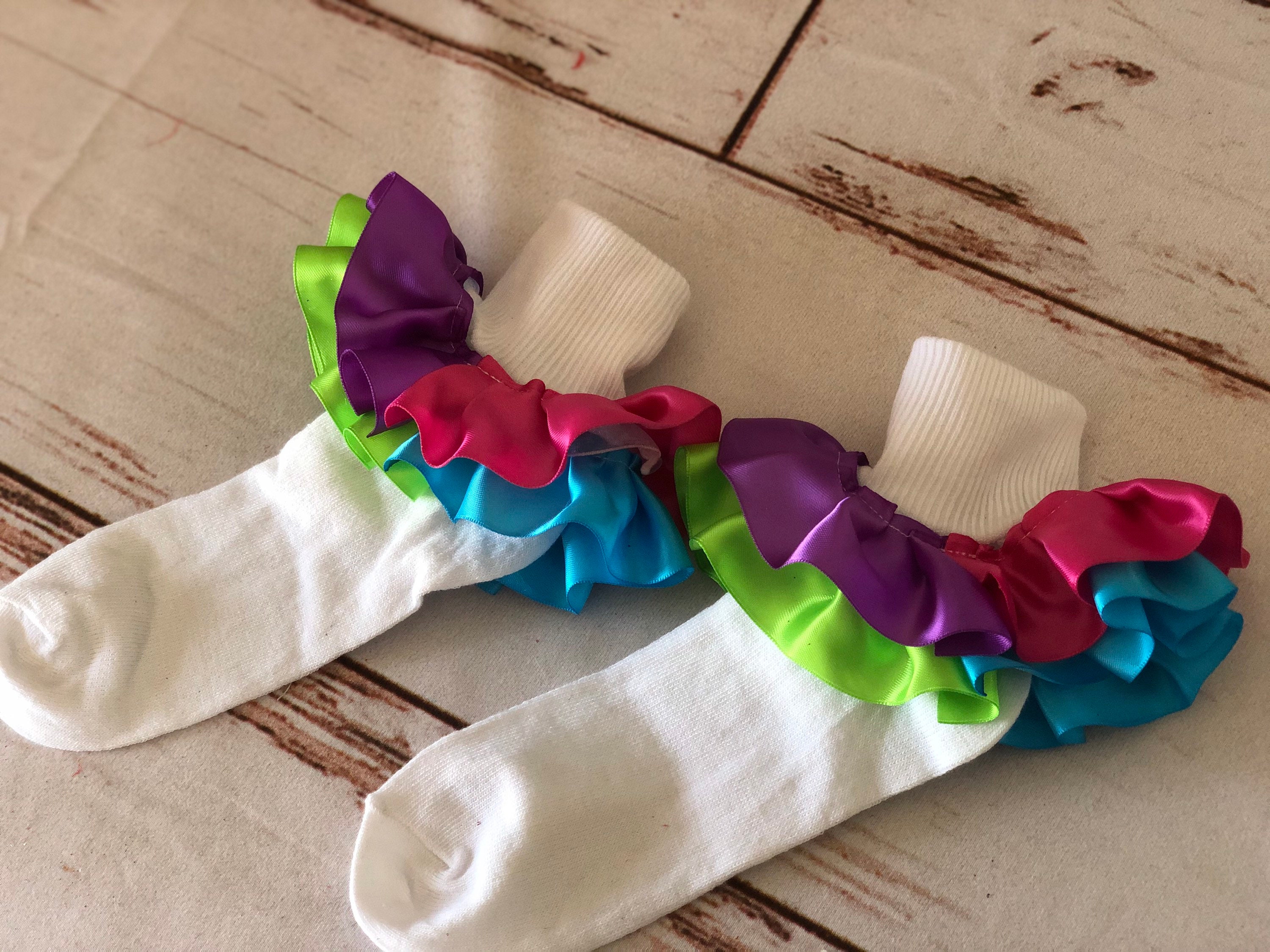 Tutu socks ribbon ruffle socks custom socks to match any Etsy