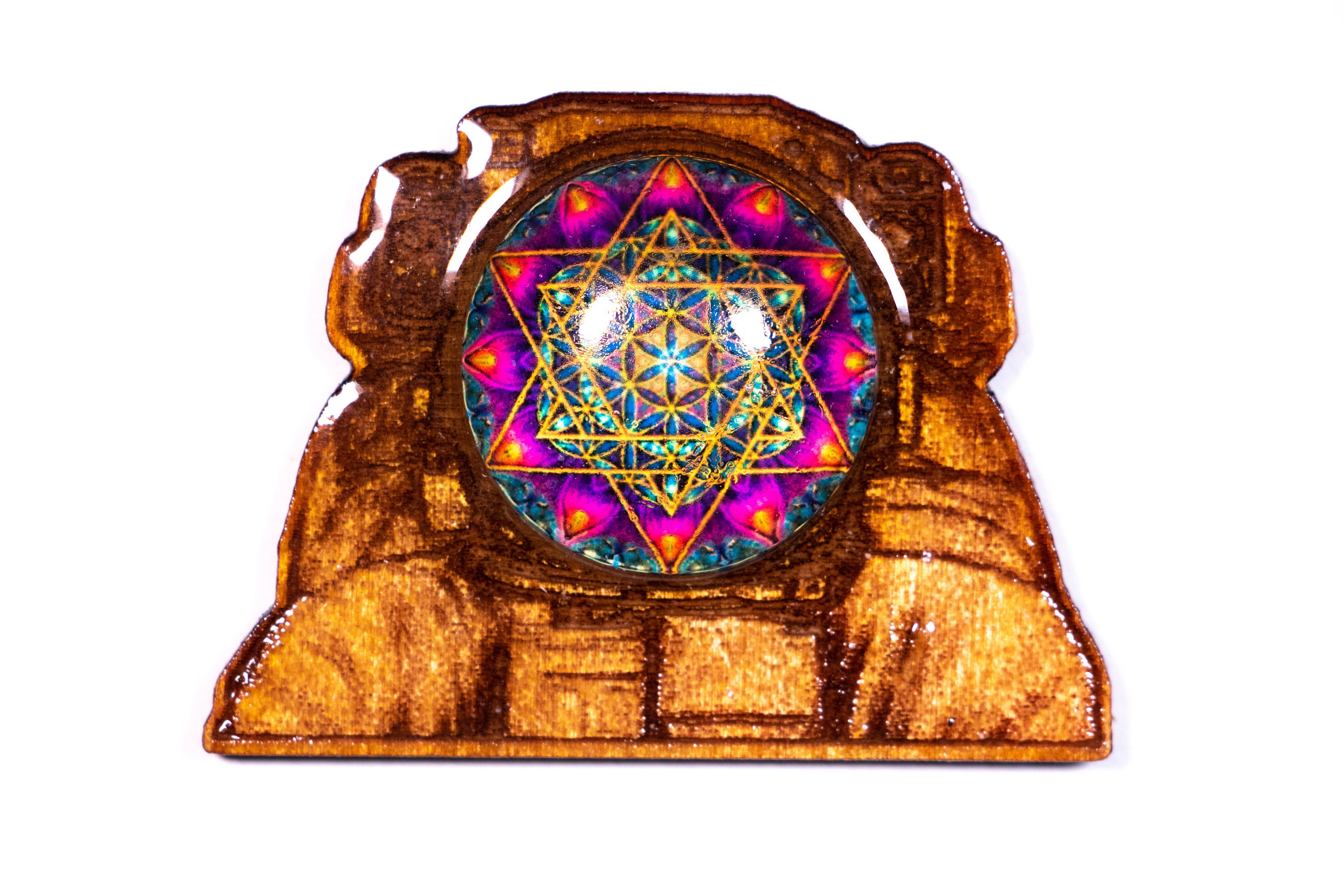 Psychedelische Muster Spirale Om Astronaut Spaceman Glas ...