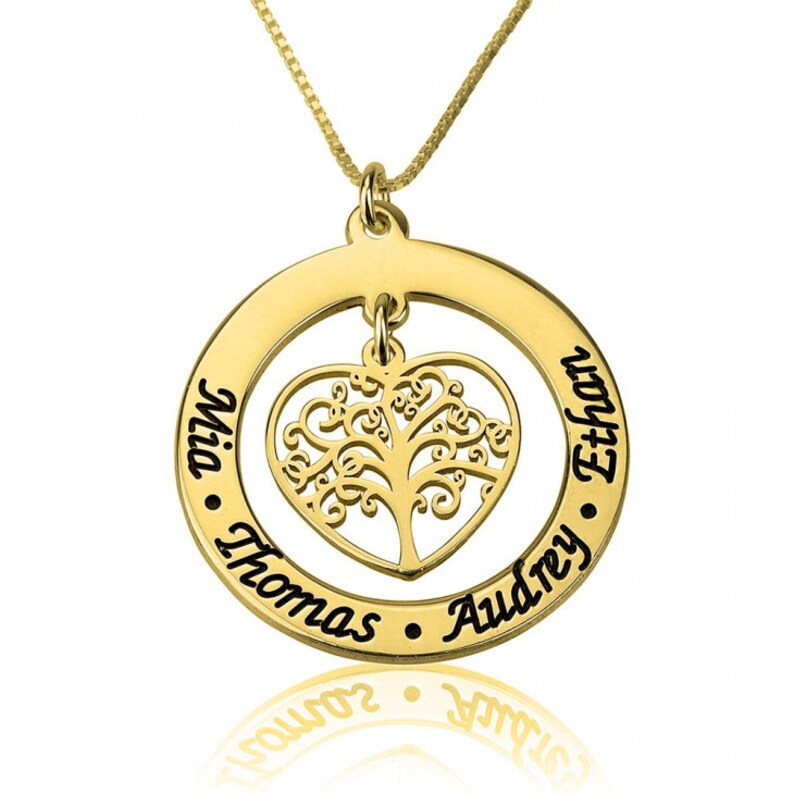 Personalized Necklace Grandma Gift Family Tree Jewelry Custom Name Necklace Personalized Jewelry Sterling Silver Necklace Sweetest Day Gift