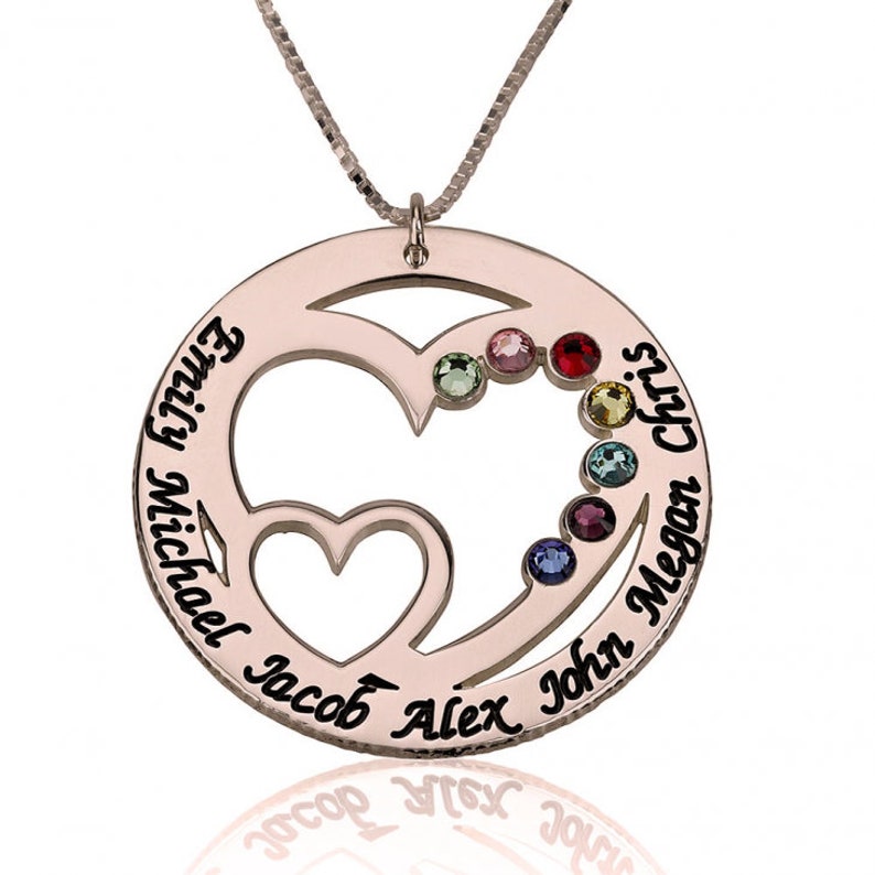 mothers day birthstone necklace