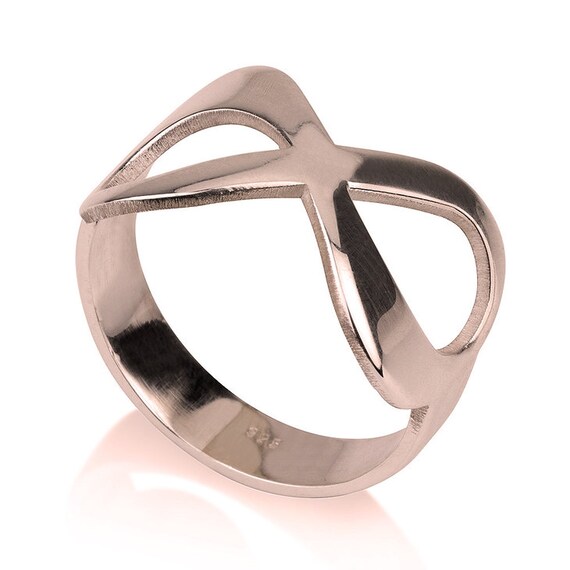 Infinity ring silver infinity jewelry gift for girlfriend anniversary gift womans infinity minimalist ring best friend ring gift for wife