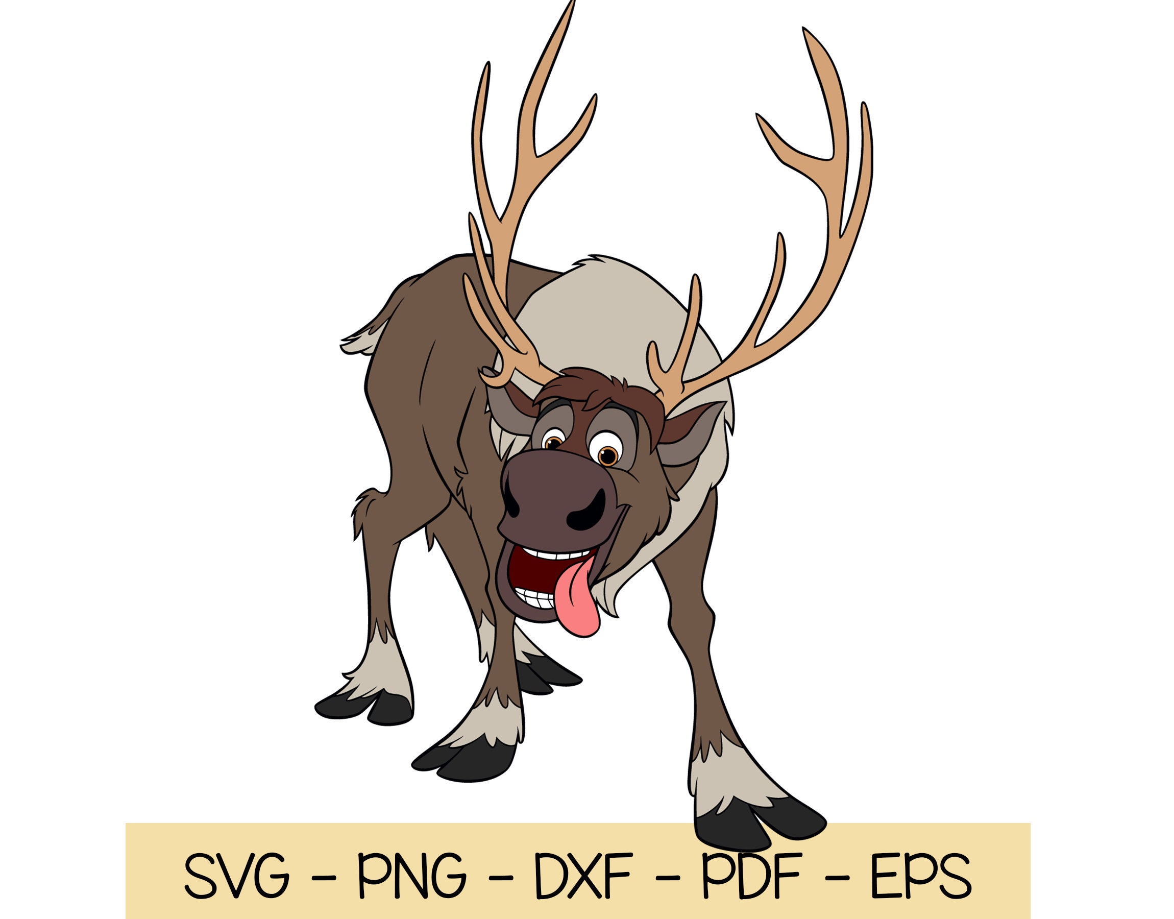 SVG PNG Frozen 2 Sven Deer Layered Cut Files Cricut Design Etsy Ireland