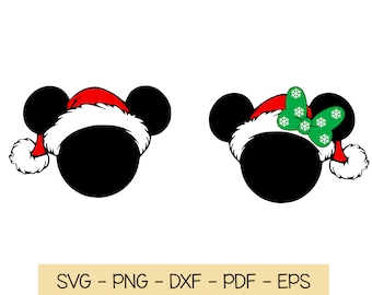 Santa Mickey Head - Etsy