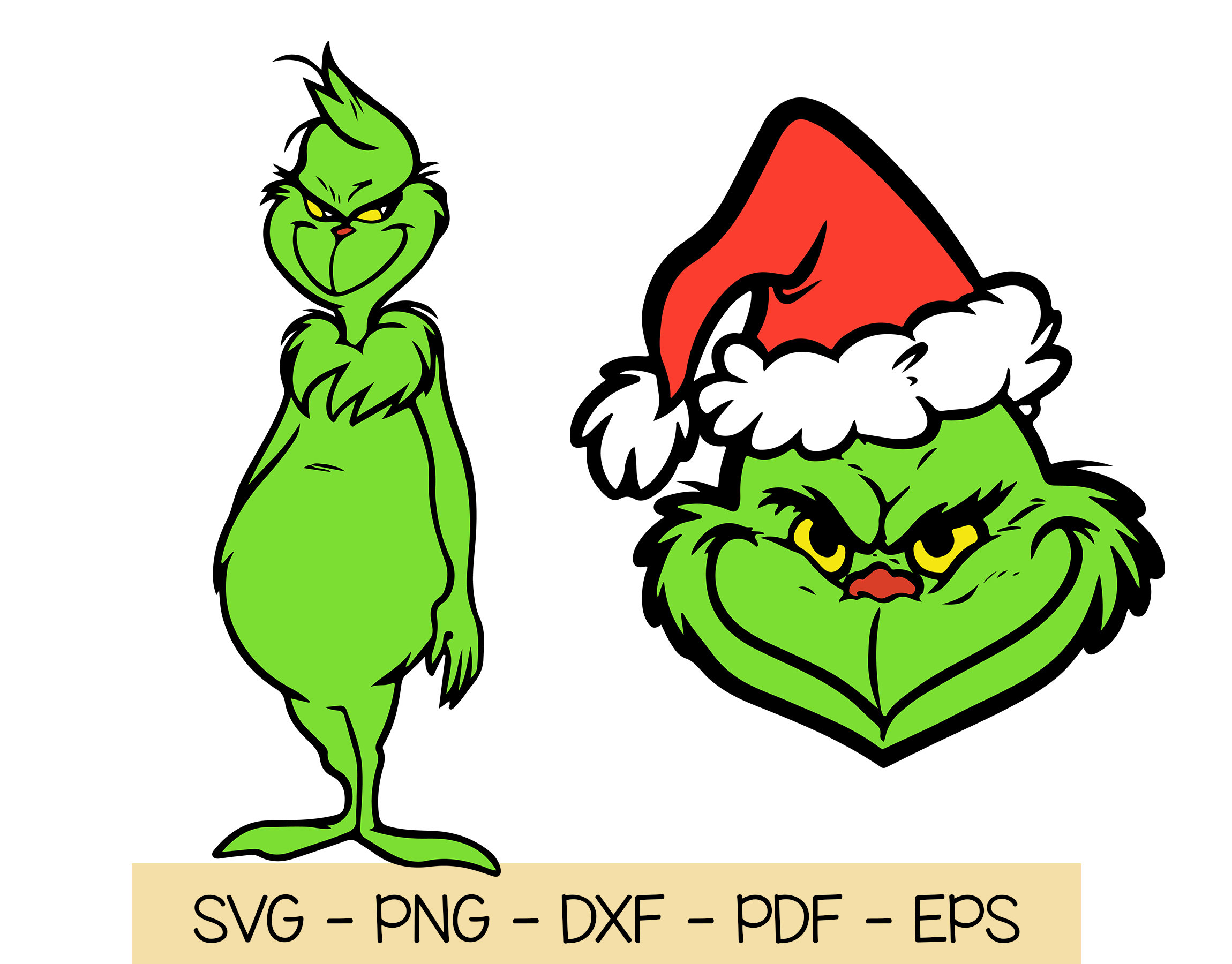 Il Grinch Face svg File di taglio SVG a più livelli Il file zip include: SV...