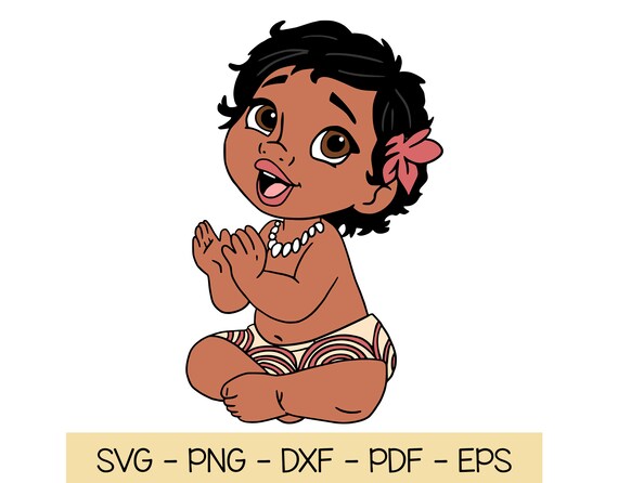 Bebé Moana Svg PNG SVG EPS En capas svg Moana svg archivo - Etsy España