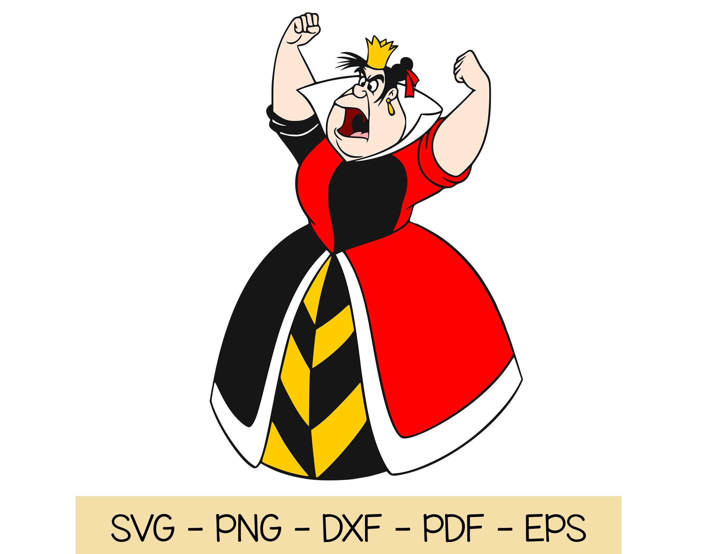Queen of Hearts SVG Alice in Wonderland SVG & PNG Clip Art - Etsy New ...