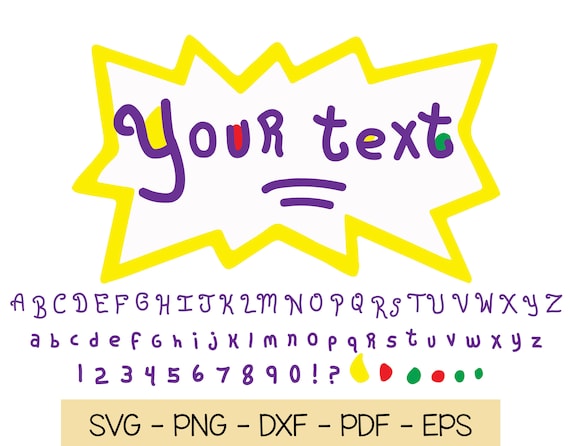 Download Rugrats Logo And Alphabet Svg Layered Svg Dxf Pdf Png Etsy