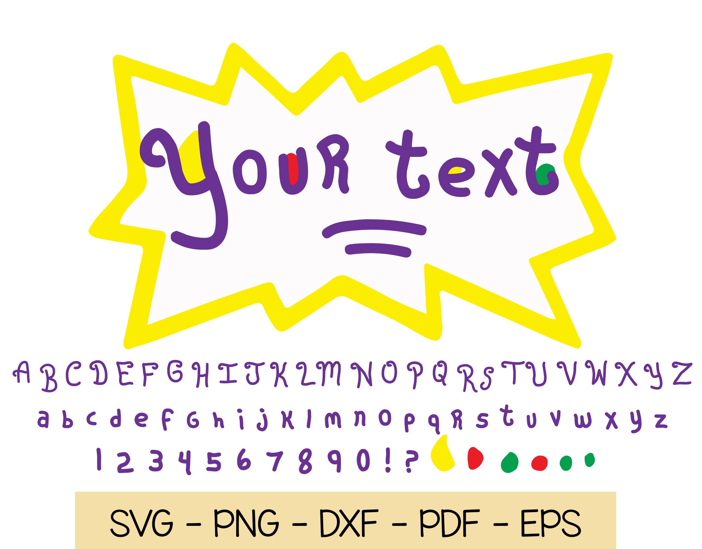Download Rugrats Logo And Alphabet Svg Layered Svg Dxf Pdf Png Etsy