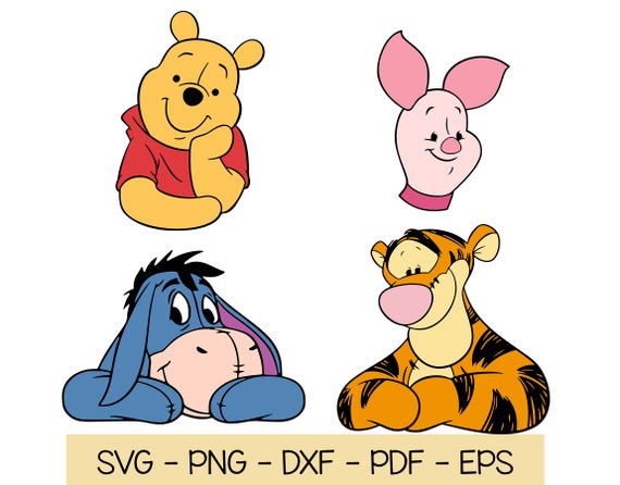 Winnie the Pooh Heads SVG Pooh Faces Svg Png Eps Cutting - Etsy