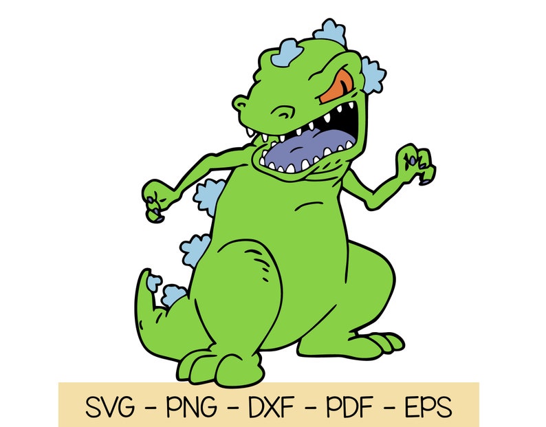 Download Reptar Rugrats SVG Layered Svg dxf pdf png eps Cricut | Etsy