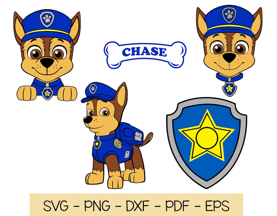 Paw Patrol Chase SVG bundle Paw patrol Chase clipart Etsy Paw Patrol Chase SVG bundle Paw patrol Chase clipart Etsy