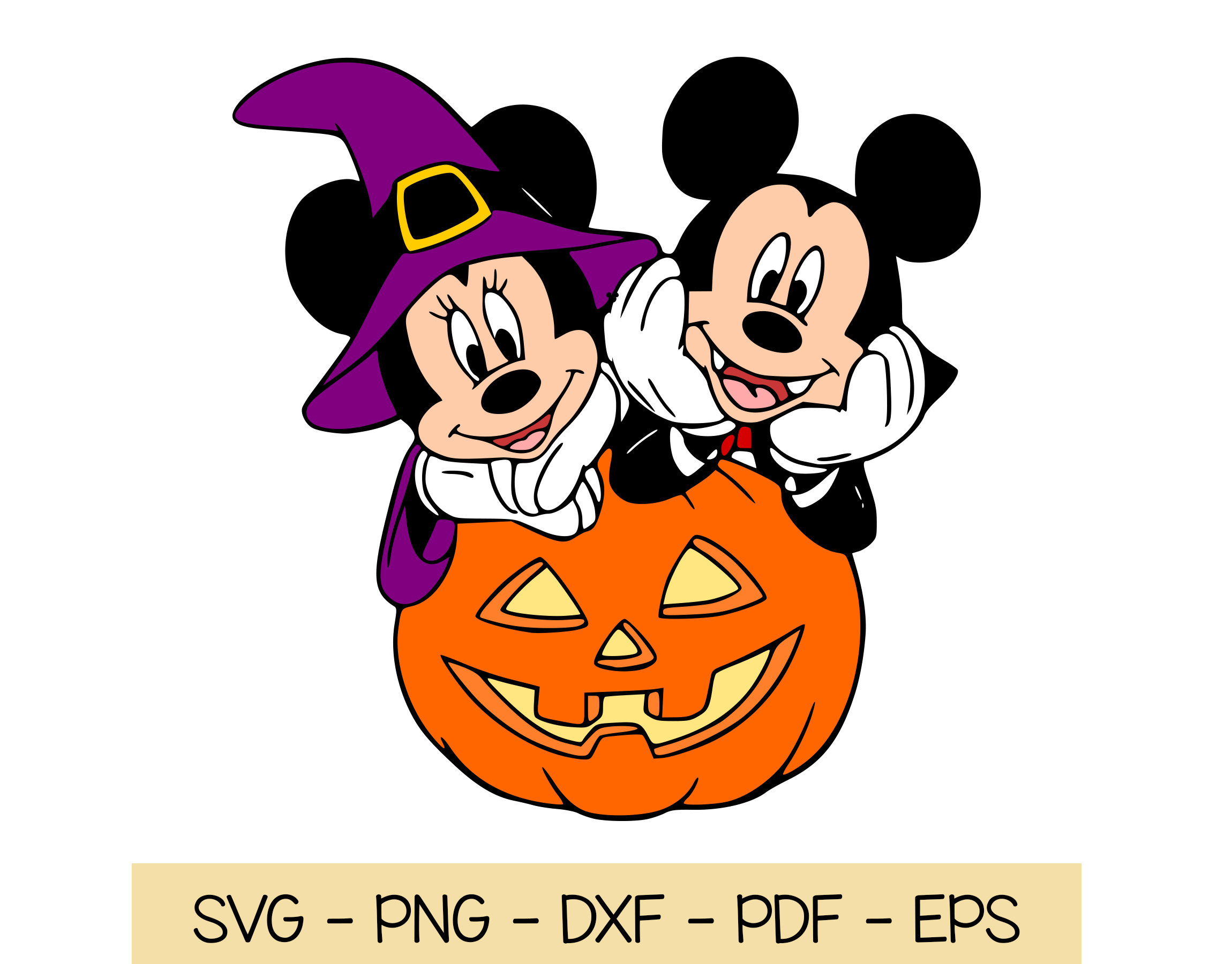 Mickey Minnie Mouse Halloween svg pumpkin svg Halloween | Etsy