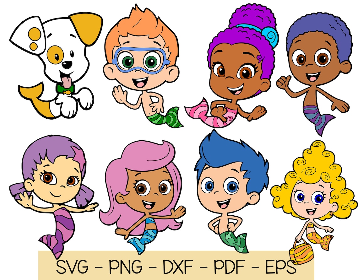 Bubble Guppies SVG Bundle Vector Cliparts Bubble Guppies | Etsy